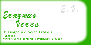 erazmus veres business card